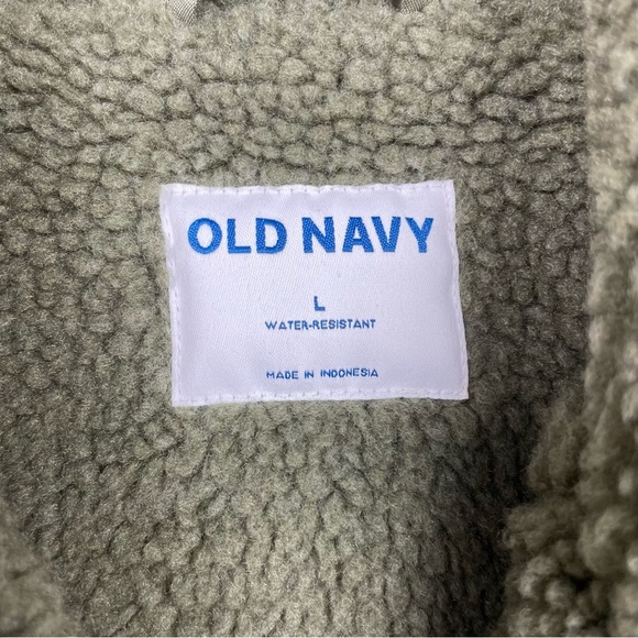 Old Navy Women's Large Sherpa-Lined Utility Jacket Dill Caper Green Coat - Picture 7 of 16